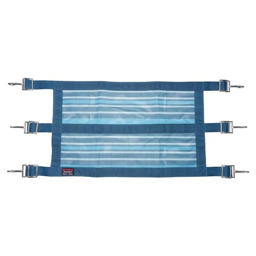 Dura-Tech Schneiders Deluxe Dura-Mesh Stall Guard | Adjustable with Maximum Air Flow | Heavy Duty Design for Horse Safety | Color Navy Stripe