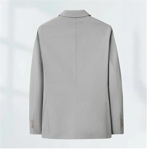 Men's Loose Fit Lightweight Jacket Business Casual Work Suit Coat Comfortable Wedding Solid Color2