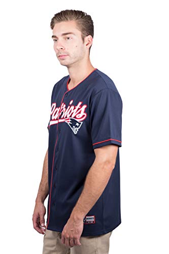Ultra-Game-NFL-Mens-Game-Day-Button-Down-Baseball-Mesh-Jersey-Shirt