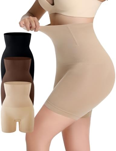 3 PCS High Waisted Tummy Control Shapewear for Women Butt Lifter Body Shaper Shorts