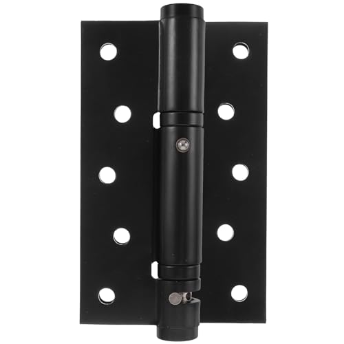 DOITOOL 4.9 Inch (128mm) Heavy Duty Stainless Steel Automatic Self Closing Door Hinges Matt Black Interior Spring Hinge Heavy Duty Door Hinges for Door or Wooden Gate, 1Pack