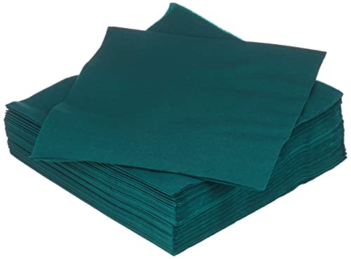 MORIGAMI SER4230240 Servilleta 40 x 40, 2 capas, pliegue 1/4, 50 servilletas, 2 capas lisa con cenefa, Verde