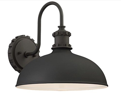 Minka Lavery Outdoor Wall Light 71251-66 Escudilla Exterior Wall Lantern, 1-Light 100 Watts, Black