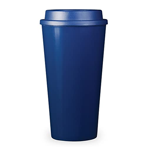 Comparison: Best Insulated Cup With Screw On Lid 4 Simply Green Solutions - Reusable Coffee Cups with Lids, Thermal Cups for Hot and Cold Drinks, Double Wall Tumbler, To Go Coffee Cups, 16 oz Coffee Tumbler, Screw-On Sip Lid, Dishwasher Safe, Blue