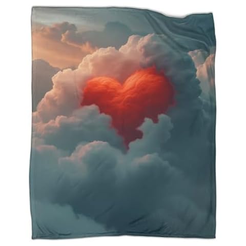 Red Heart Microfibre Fleece Blanket for All Cover