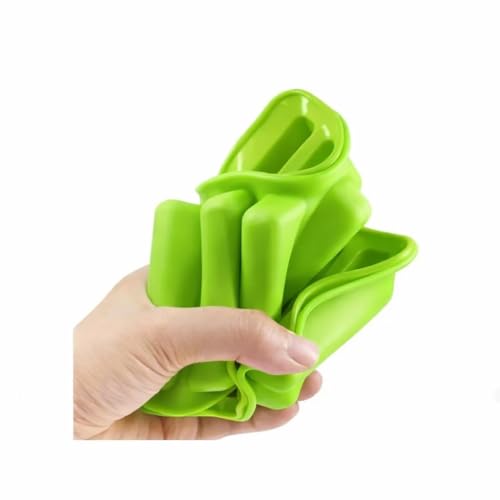 Image of Silicone Ice Cube Tray Mould for Water Small Rectangle Shapes ice-Cube Tray for Water Bottle Freezer Cocktail Whiskey Coffee Fruit Juice for Cocktail & Bourbon - (Green, Standard, Rectangular)