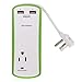 Power Strip with USB, POWERADD Mini Travel Power Strip Surge Protector with 2 AC outlet & 2 Smart USB Charging Ports, Wrapped Extension Cord with Flat Plug - UL Listed