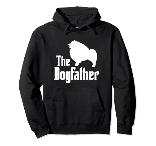 The Dogfather - funny dog gift, funny Keeshond Pullover Hoodie, Black