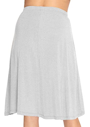 STRETCH IS COMFORT Women's Comfortable Flowy Airy A-Line Knee Length Light Weight Skirt3