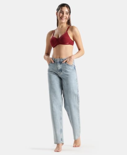Image of Jockey 1242 Women Wirefree Non Padded Super Combed Cotton Elastane Stretch Medium Coverage Cross Over Everyday Bra
