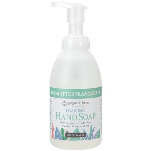 Ginger Lily Farms Botanicals All-Purpose Foaming Hand Soap Refill, 100% Vegan & Cruelty-Free, Eucalyptus Tranquility Scent, 20 Fl Oz (Pack of 1)