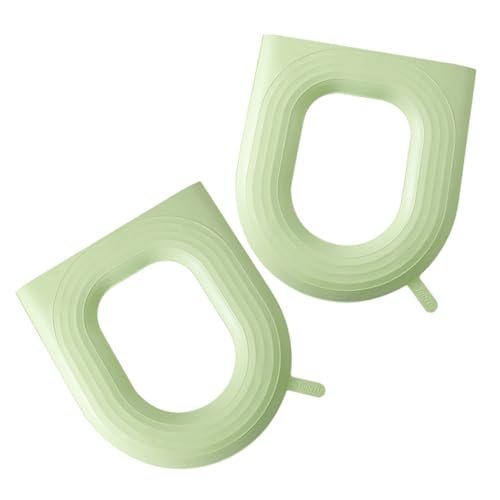 FIXOSHEE 2個 家居厚手防水 トイレ便座クッション 洗えるトイレパッド 柔らかく肌に優しい 形状 持ち運び便利