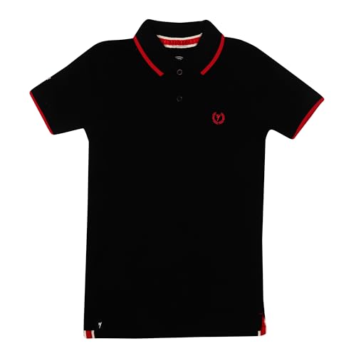Image of LILGLORY Boys Regular Fit Polo Collar Patterned Tshirts in Blue /Grey /Maroon /Red /Black (810 /811 /812 /813 /814)