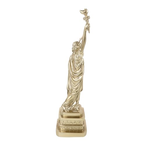 TOYANDONA Statue Liberté en Résine Dorée, Décoration Élégante pour Maison et Bureau, Texture Raffinée, Résistante la Déformation, pour Décoration et...
