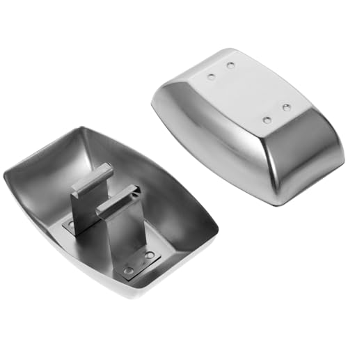 HOODANCOS Recipientes Metálicos Ajustables para Campana Extractora 2 Unidades Caja Recogedora de Aceite Cuadrada Plateada Accesorios de Cocina para Evitar Grasa y Mantener Limpieza