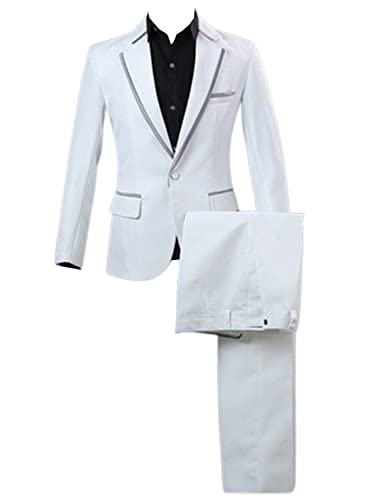 Costume hommes à un bouton avec revers cranté veste et pantalon