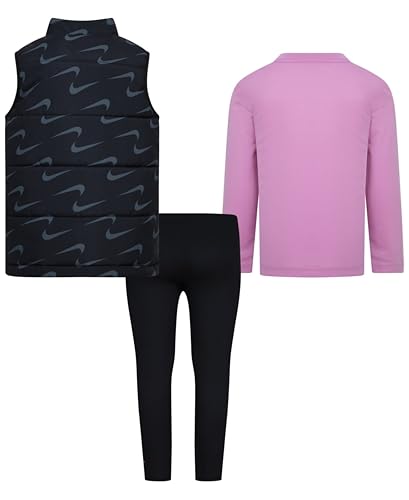 Nike Little Girls New Impressions Vest, Logo T-Shirt & Ribbed Leggings, 3 Piece Set2