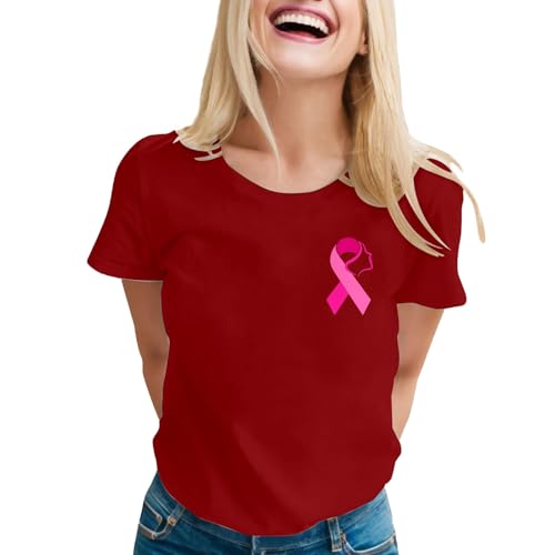 Octobre Rose T-shirt féminin décontracté pour vos marches solidaires