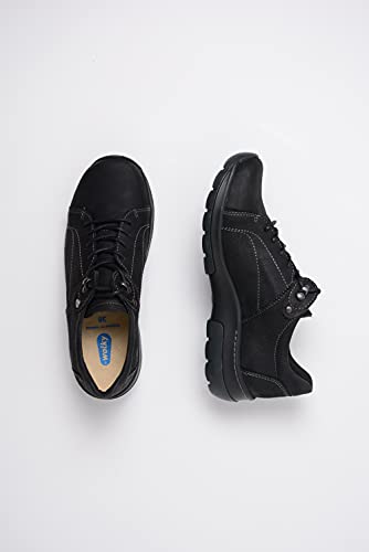Wolky Us-Cajun Wp Womens Hiking Comfort Shoes - Water Resistant - Fleece Lining - Flexible Rubber Outsole - Adjustable - Removable Anatomically Shaped Footbed - Made In Portugal Black #TOP5