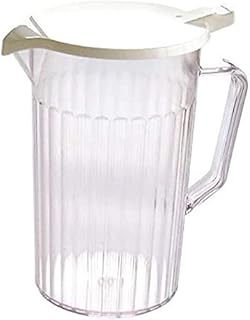 6 x Polycarbonate Plastic Pitcher Jug Lined at 1.5 Pint 0.9 Litre With Lid