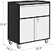 Metal Storage Cabinet with Wheels, Heavy Duty Rolling Tool Cabinet with Adjustable Shelf & Lockable Doors, Rust-Resistant Metal Storage for Home, Office, Workshop, Garage