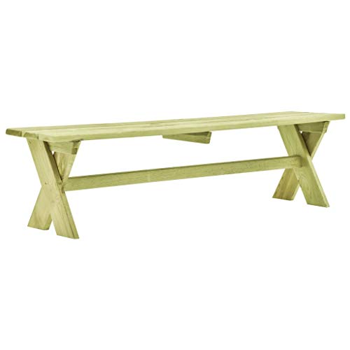 Festnight Mesa de jardín Mesa de Exterior Mesa Plegable de Balcón Madera de Pino impregnada FSC 170x73x70 cm para jardín, Terraza o Patio