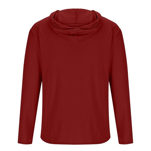 Hoodies for Men Fashion Long Sleeve Drawstring Solid Sweatshirt Pullover Casual Comfort Lightweight Teen Boys Outfits4