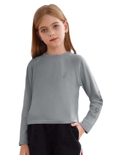 easyforever Kids Boys Girls Long Sleeve Sports Top Lightweight Quick Dry Letter Print T-Shirt for Casual