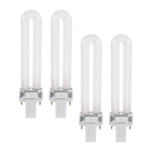 DECHOUS Luz de Manicura UV 12w 4 Piezas, Tubo de Luz U Tipo para Lámpara de Gel Uñas, Secado Rápido y Seguro para Salón y Uso Doméstico