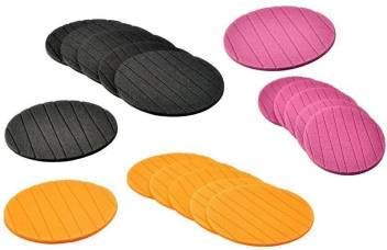 Image of VD-Star Koster Round Coaster Set of 6 Useful Round Shape Plain Silicone Cup Mat Coaster Drinking Tea Coffee Mug Wine Mat for Home Office Dining Table Round Coaster (Random Color 6 Pcs Set)