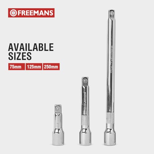 Image of FREEMANS 1 /2 inch Drive Socket Extension Bar - 250mm With CR-V Steel with Mirror Finish | Heavy Duty Socket Extension & Triple Chrome Plated Tool Use For Home & Industrial