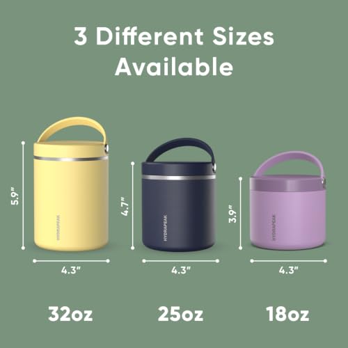 Image of Hydrapeak 32oz Stainless Steel Vacuum Insulated Food Jar for Hot Food and Cold Food, Wide Mouth Leak-Proof Soup Jar for Adults, 10 Hours Hot and 16 Hrs Cold (Sage Leaf)