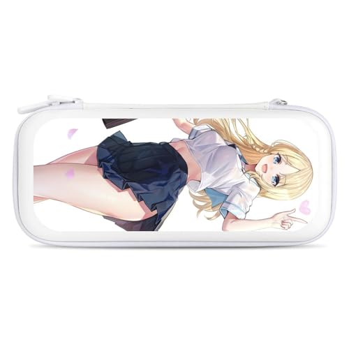 Nintendo Switch対応 UUki ハードケース かぐや様は告らせたい 早坂愛 Switch / Switch有機elモデル対応 耐衝撃 防汚防水 全面保護 薄型 大容量 キャリングケース ゲームカード 15枚収納 White-style