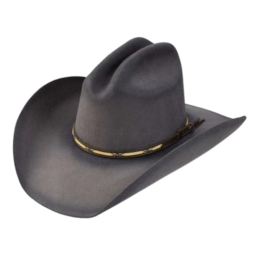 RESISTOL Grey Men's Western Hat, 7 3/8