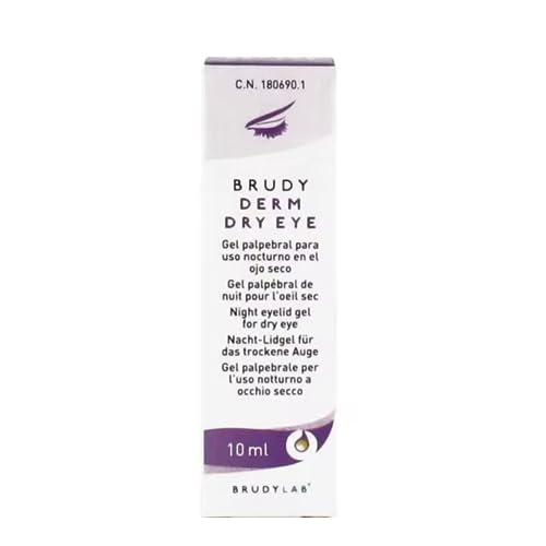 BRUDYLAB - Brudy Derm Dry Eye Gel 10 ml - Gel Hidratante Nocturno para la Piel de Párpado - Cuidado del Ojo Seco - Hidrata y Descongestiona la Piel del Párpado