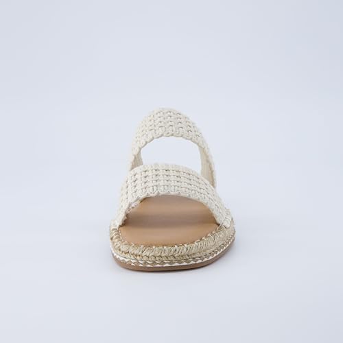 CUSHIONAIRE Bhendi Women’s Espadrille Slide Sandal – Faux Leather Double Strap with Jute-Wrapped Sole & Cushioned Footbed3