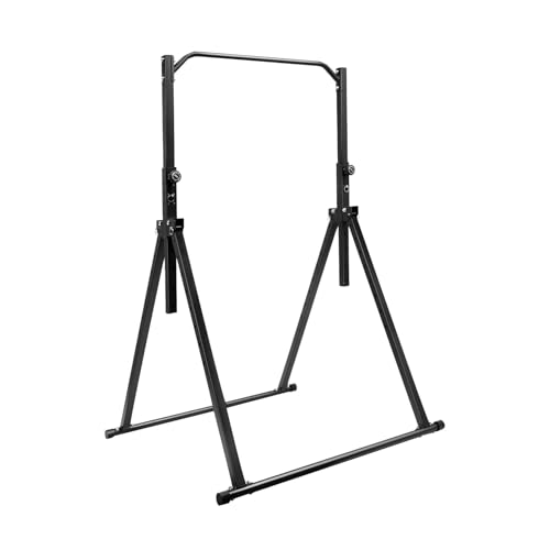 Faltbar Klimmzugstange Freistehend, Klimmzugstange Power Tower Dip Stange Power Rack Dreieckstruktur 200kg Tragfähigkeit für Wohn- und Schlafzimmer, Fitnessstudios