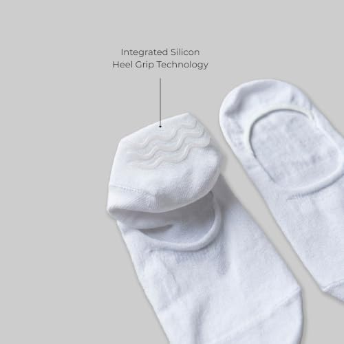 Image of RAFRAY No Show Socks - Low Cut Non Slip Invisible Liner Socks in Gift Box - Black & White - 8 Pairs