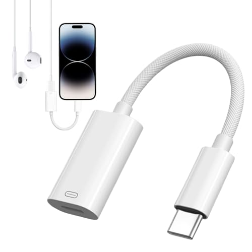WZWZO Adaptateur USB C vers Laightning Audio, 3in1 Type-C Adaptateur USBC vers Laightning, Adaptateur USB C Laigh tning, USB C Laig htning Adaptateur pour iPad and More pour iPhone 16/15 Series