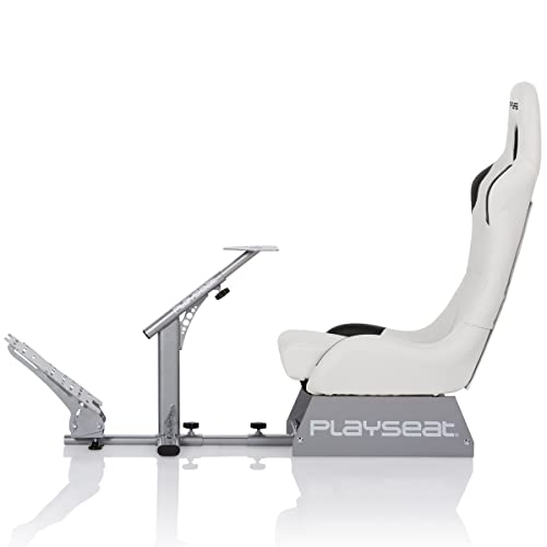 Image of Playseat Evolution Sim Racing Cockpit | Comfortable Racing Simulator Cockpit | Compatible with all Steering Wheels & Pedals on the Market | Supports PC & Console | White