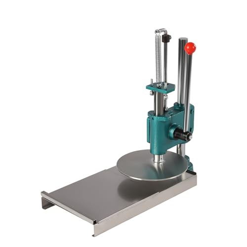Manual Pizza Dough Press Machine?Pizza Pastry Press Machine w/Dual Plates? Household Dough Pastry Press Machine w/Cast Iron Base?Stainless-Steel Pizza Press w/ 0.2