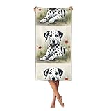 HGFVY Dalmatian Home - Toalla de baño, toalla ligera de secado rápido, ideal para gimnasio, viajes, campamento, piscina
