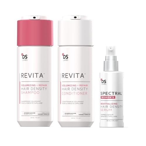 DS Labs Revita Volumizing Kit with Spectral Women’s Topical Serum - Complete Daily Hair & Scalp Care System