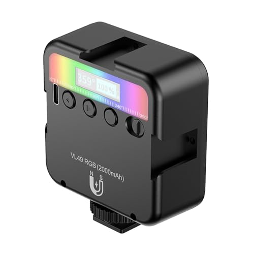 Tiardey 360° RGB Video Light Rechargeable Selfie Photography Lights with Mini Tripod - Image 3
