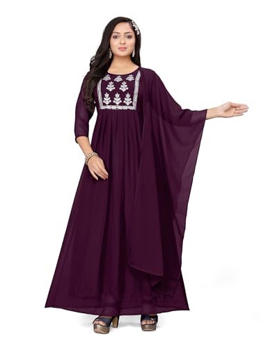 Image of Women's Georgette Fabric Kurti with Dupatta for Any Occassion | Kurti Set for Women