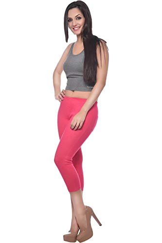 Image of Frenchtrendz Women's Cotton Modal Spandex Stretchable Slim Fit Jegging Capris