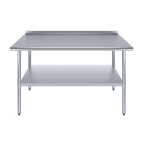 Image of AmGood Stainless Steel Work Table | Metal Utility Table (60 inch Long x 30 inch Deep)