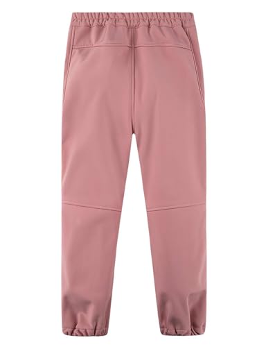 Boys Girls Softshell Trousers Kids Waterproof Windproof Pants Expandable Waist Outdoor Warm Trousers2