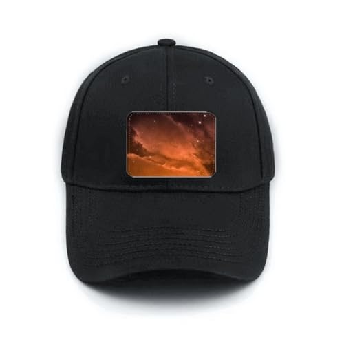 Casquette de baseball noire style art déco à nuages rouges, idéale pour vos sorties urbaines