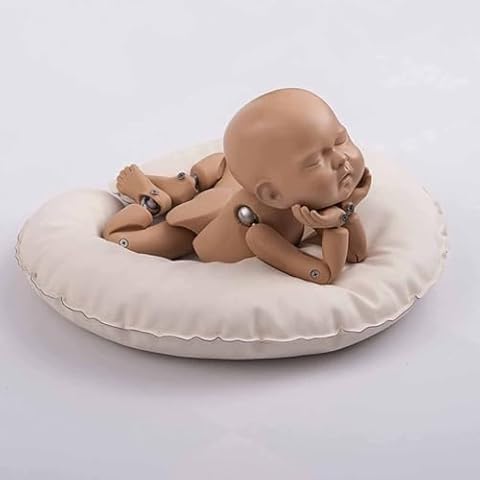 Quepiem 50cm Plastic Doll Baby Model, Lifelike Photography Posing Simulation Articulated Jointed Imitate Simulation Training Toy with Suitcase Cover